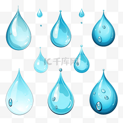 一些水滴插画