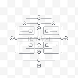 流程线图片_业务逻辑图标风格矢量图的概念示