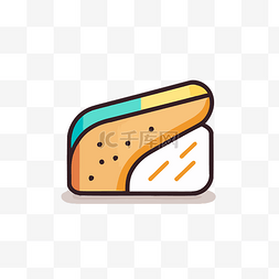 奶酪三明治设计的图标 向量