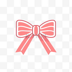 红色高清背景图片_轮廓风格的粉色蝴蝶结设计 向量