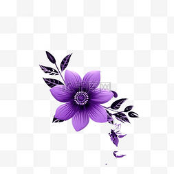 紫色装饰花