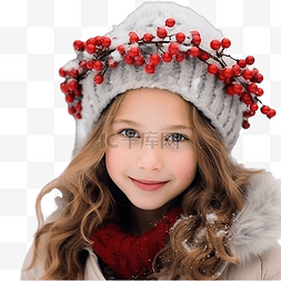 一代宗师图片_美丽的白人女孩和雪天户外的圣诞