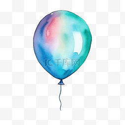 生日气球3d图片_气球水彩