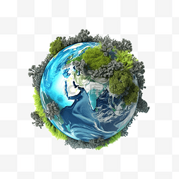 全球变暖地球日 3d 插图