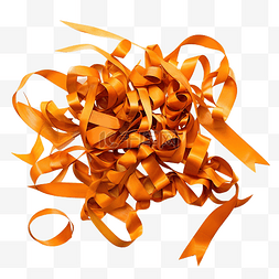 橙色丝带碎片