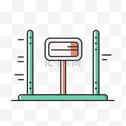 销售摊位图片_销售摊位标志的线条设计 向量