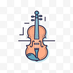 抽象油画色块图片_现代小提琴的音乐图标矢量艺术的