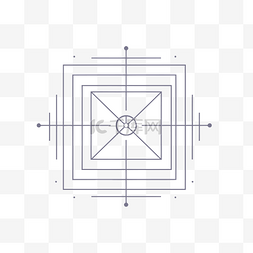 广阔图片_具有相交线的方形圆形抽象设计 