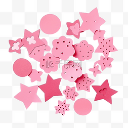 心的形状图片_粉红色的纸打成可回收的形状隔离