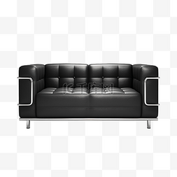 现代皮革椅子图片_3d 家具现代黑色皮革沙发隔离