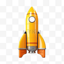 火箭启动图片_3d 插图业务启动火箭