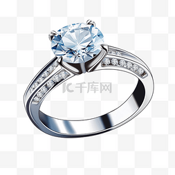 蓝宝石戒指图片_带钻石的戒指png插图