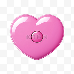 粉色卡通心形按钮