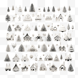 玩具行图片_找到每行黑白中最大的圣诞节元素