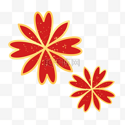传统节日剪纸装饰图片_春节兔年中国新年红色剪纸花卉花