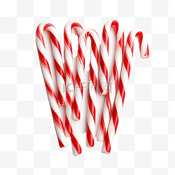圣诞条纹红色和白色拐杖糖