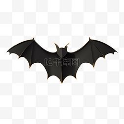蝙蝠横幅图片_用于万圣节装饰的矢量插图纸蝙蝠