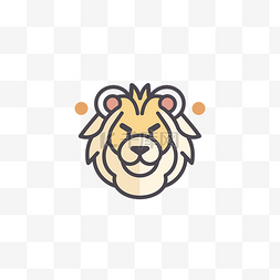 狮子脸以标志的形式 向量