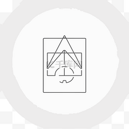 黑白极简图片_三角形和箭头的黑白插图 向量