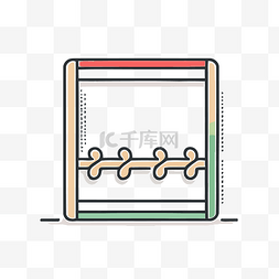 矢量绳子图片_一个带有绳子的玩具盒的图标 向