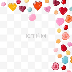 各种各样的心图片_具有心形和复制空间的不同风格糖