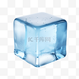 蓝色的冰块图片_人造冰块