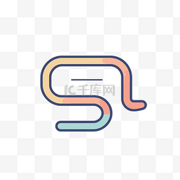 彩虹调色板中的简单字母 s 徽标 