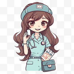 可爱的护士 向量