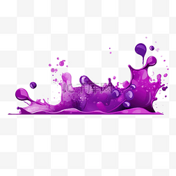 广告模板免费图片_社交媒体模板背景与紫色液体免费