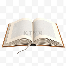 英英字典图片_3d 渲染打开的书隔离
