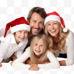 幸福的家庭在圣诞节期间玩得很开