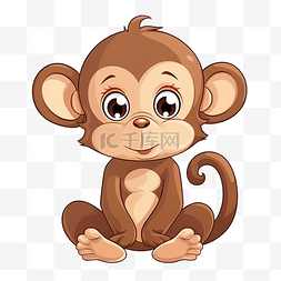 可愛表情图片_可爱的表情猴子卡通