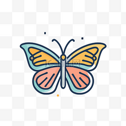 免费蝴蝶素材图片_可爱的蝴蝶，色彩缤纷的设计 向