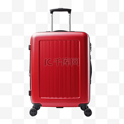 假期行李箱图片_四轮红色行李箱