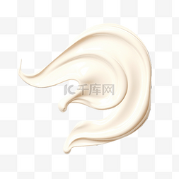 白色奶油质地图片_用于化妆品元素的白色奶油色样