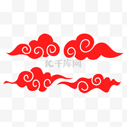 红色的云纹图片_中国新年中国祥云春节云彩云朵祥