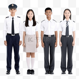 国际英语教育图片_穿着制服的国际青年学生
