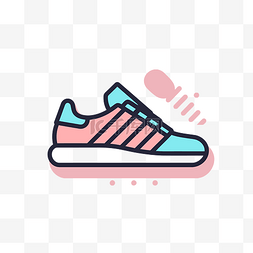 粉色跑鞋 向量