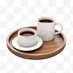 木托盘咖啡3D模型 - TurboSquid 1020803