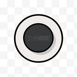 黑色圆圈用白色绘制 向量