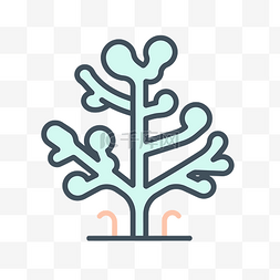 用于网页设计的珊瑚植物 shapeline 
