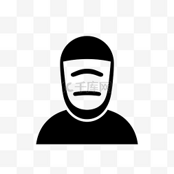 一个戴着面具的人的图标 向量
