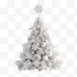 灰色的桌子图片_灰色的白色雪花装饰制成的圣诞树