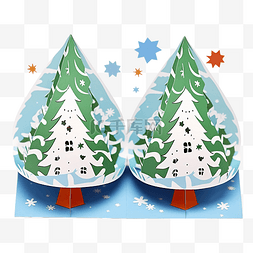 孩子和圣诞树图片_儿童教育圣诞纸工艺品雪球和圣诞