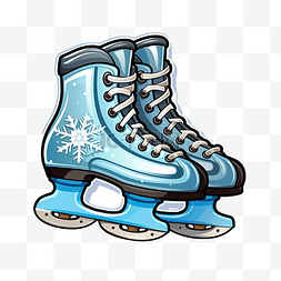 玻璃贴新年图片_贴纸冬季溜冰鞋