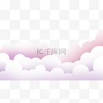 蓬松的云彩边框横图粉红色