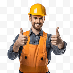 工程师女性图片_戴安全帽的工程师男工竖起大拇指
