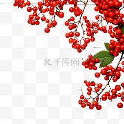 圣女果糖葫芦图片_感恩节快乐装饰，木制的罗文浆果
