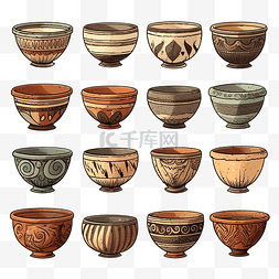 碗古代陶器插图