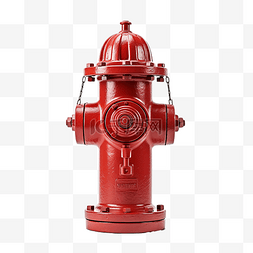 城市洒水图片_孤立的红色消防栓